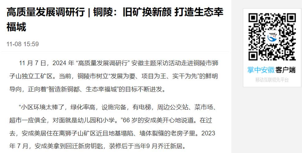 高质量发展调研行|铜陵:“城市生命线”构筑安全屏障