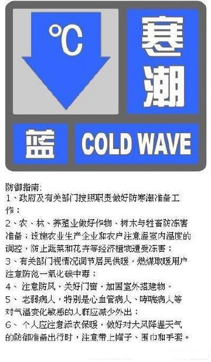 重庆市城口县发布寒潮蓝色预警