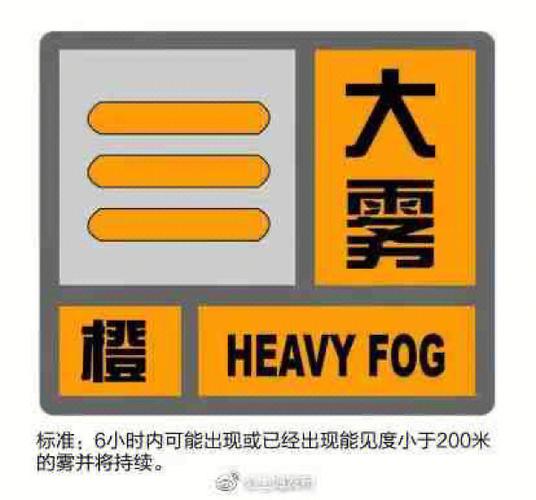 浙江省余杭区发布大雾橙色预警