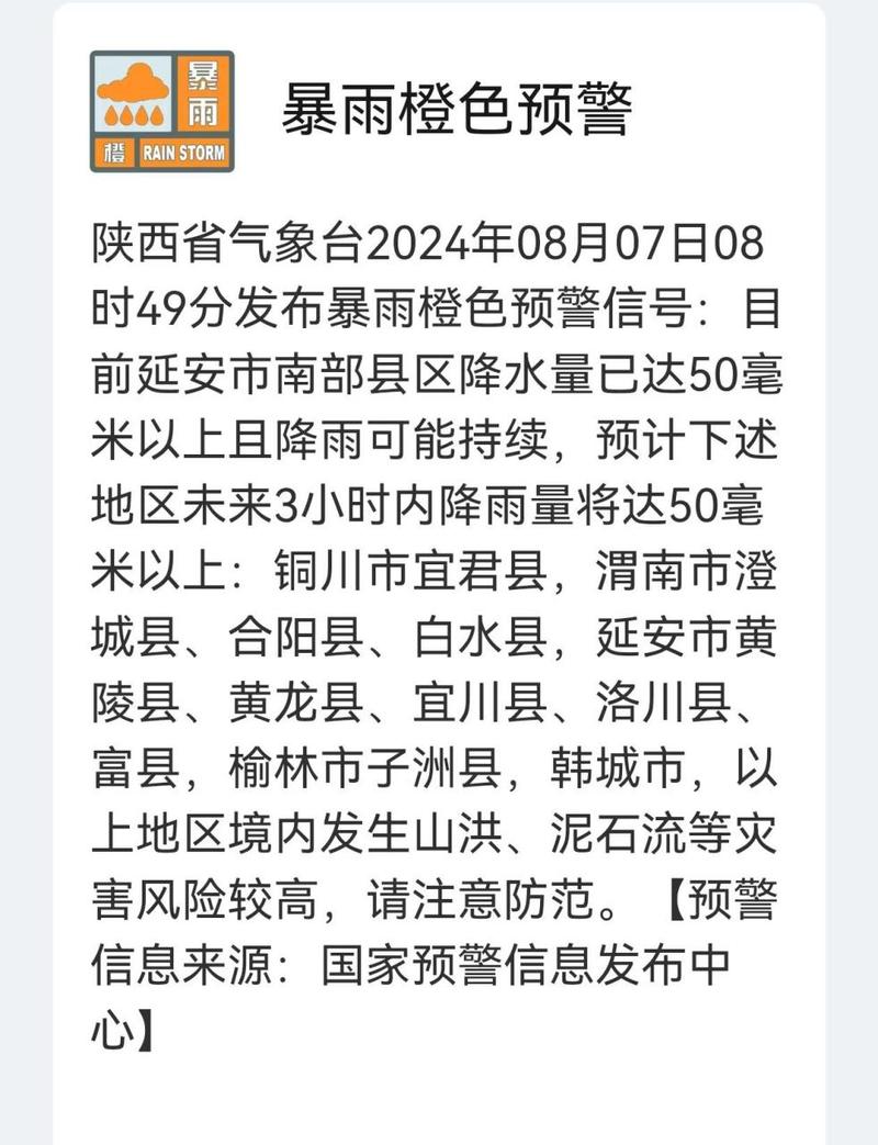 陕西省宝鸡市发布雷雨大风黄色预警_1