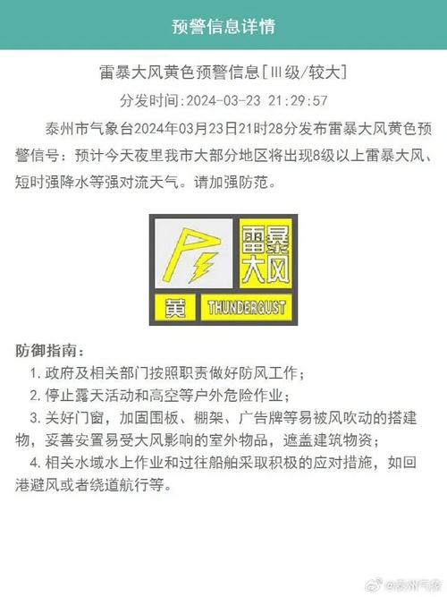 浙江省岱山县发布雷暴大风黄色预警_1