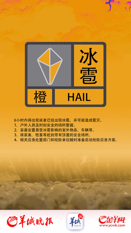 陕西省靖边县发布冰雹橙色预警