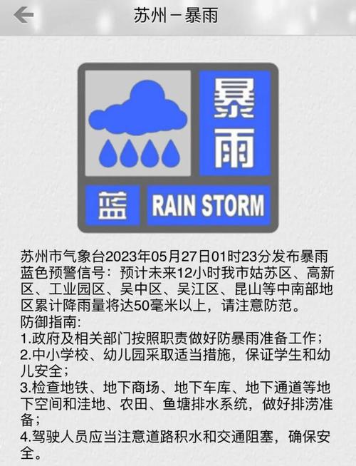 上海市金山区发布暴雨蓝色预警_1