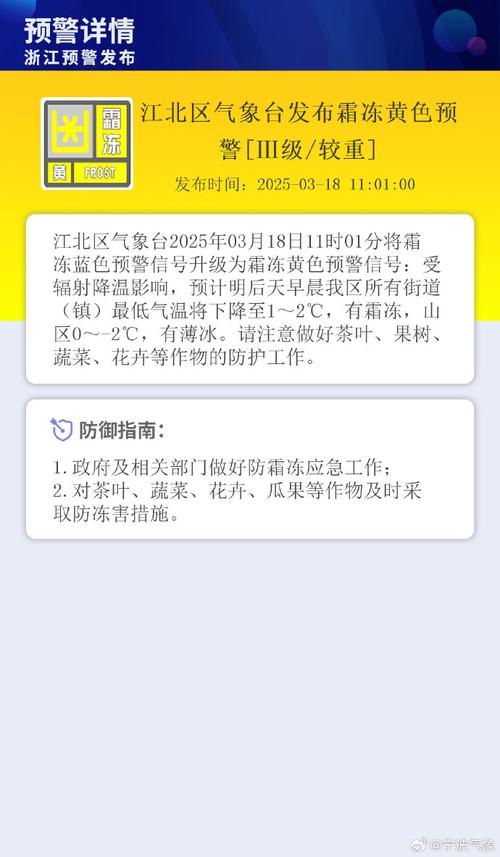 江西省泰和县发布霜冻黄色预警