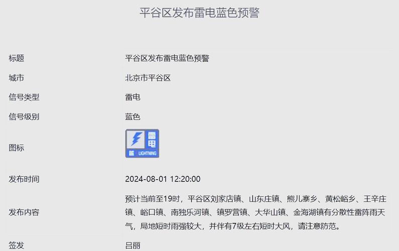 雷雨+局地短时大风或小冰雹!北京发布雷电黄色预警